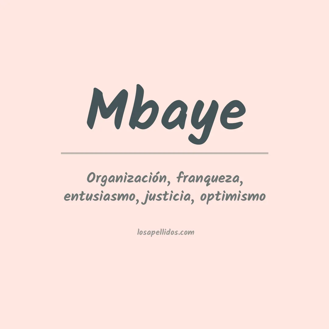 Apellido Mbaye