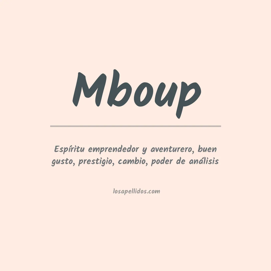 Apellido Mboup