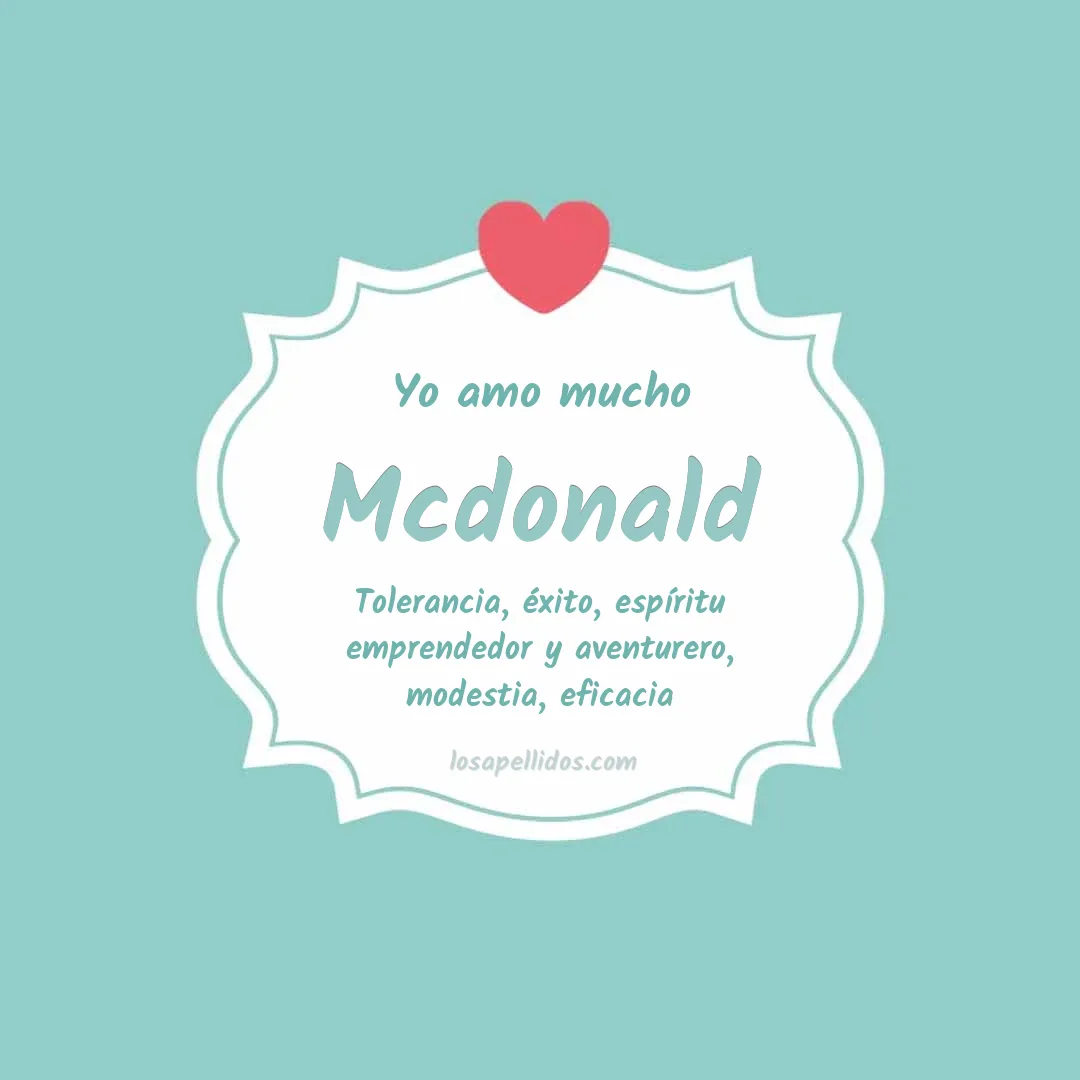 Yo amo mucho Mcdonald