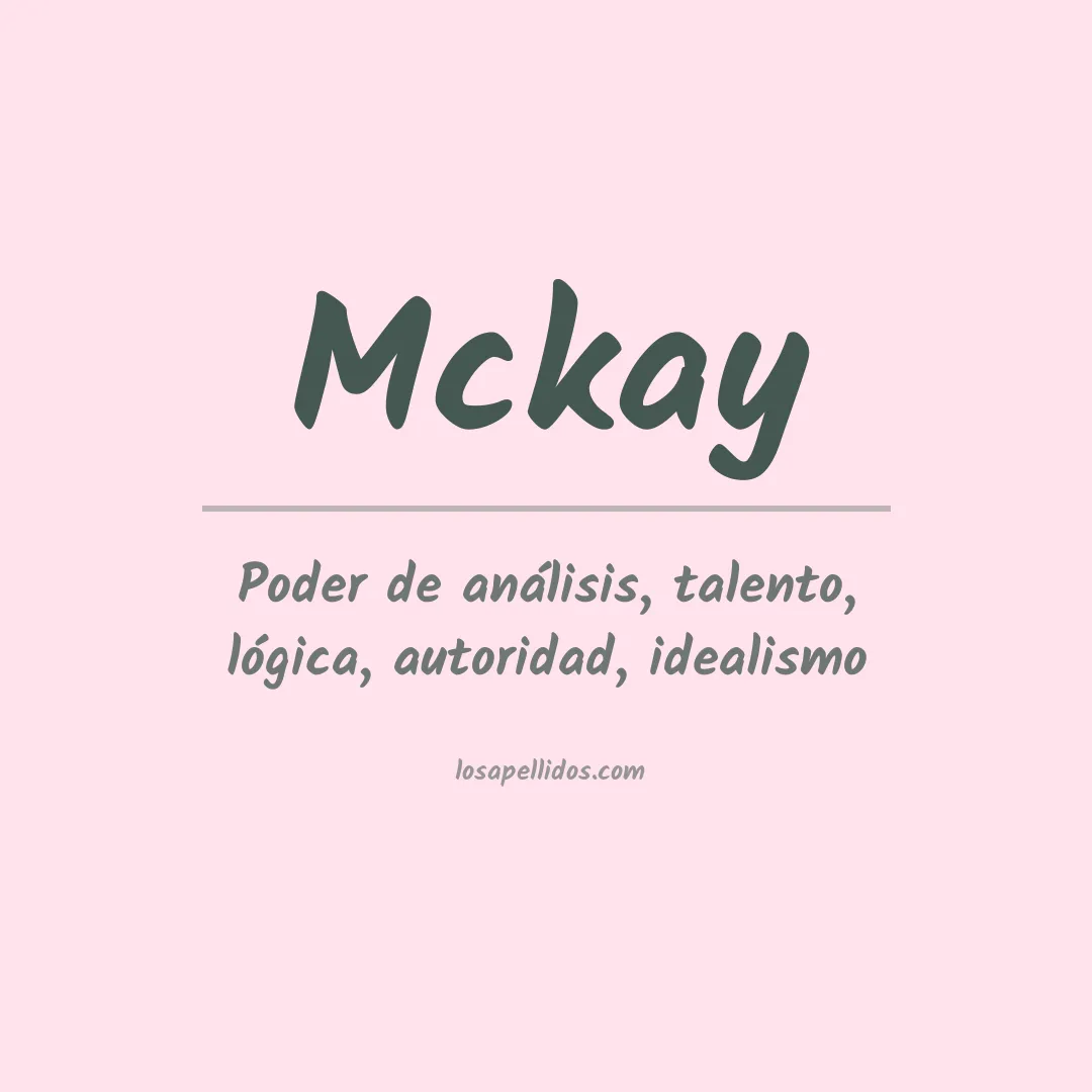 Apellido Mckay