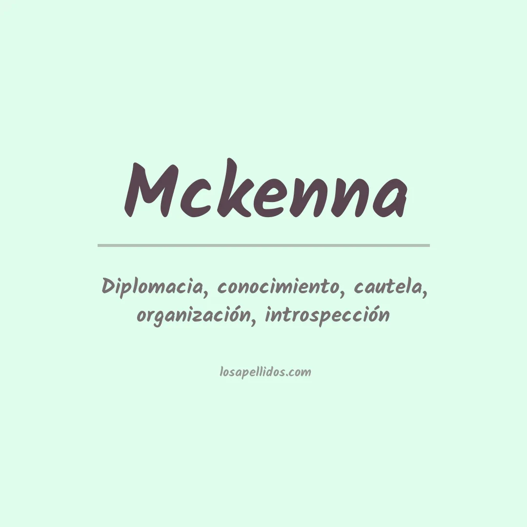 Apellido Mckenna