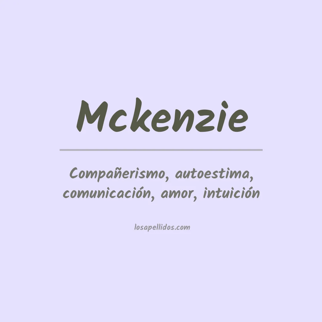 Apellido Mckenzie