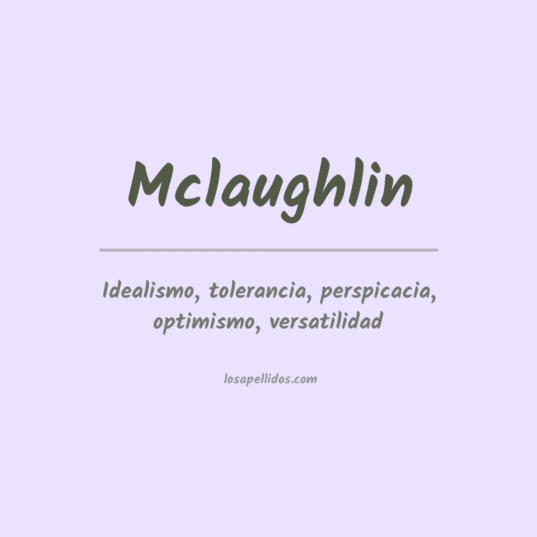 Apellido Mclaughlin