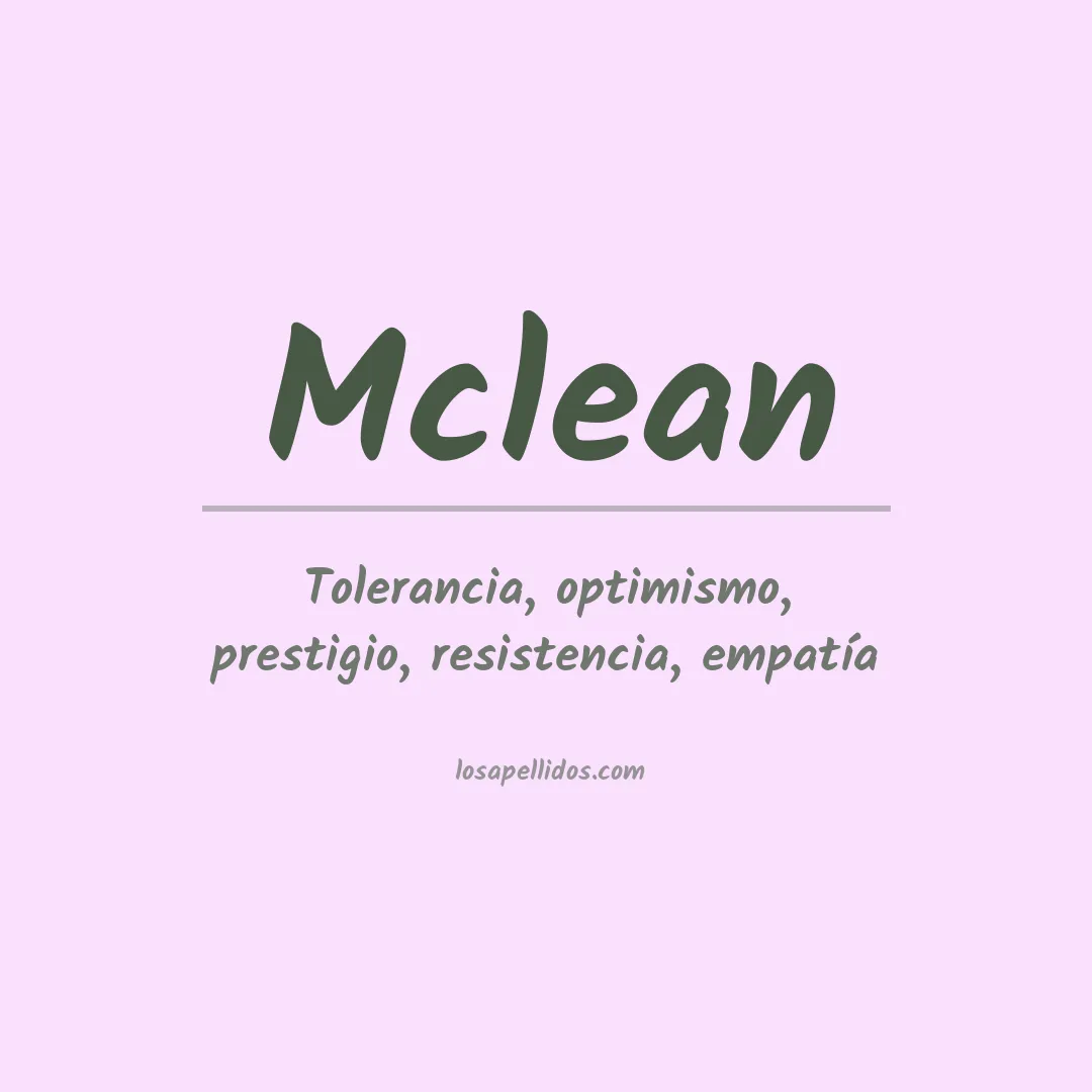 Apellido Mclean