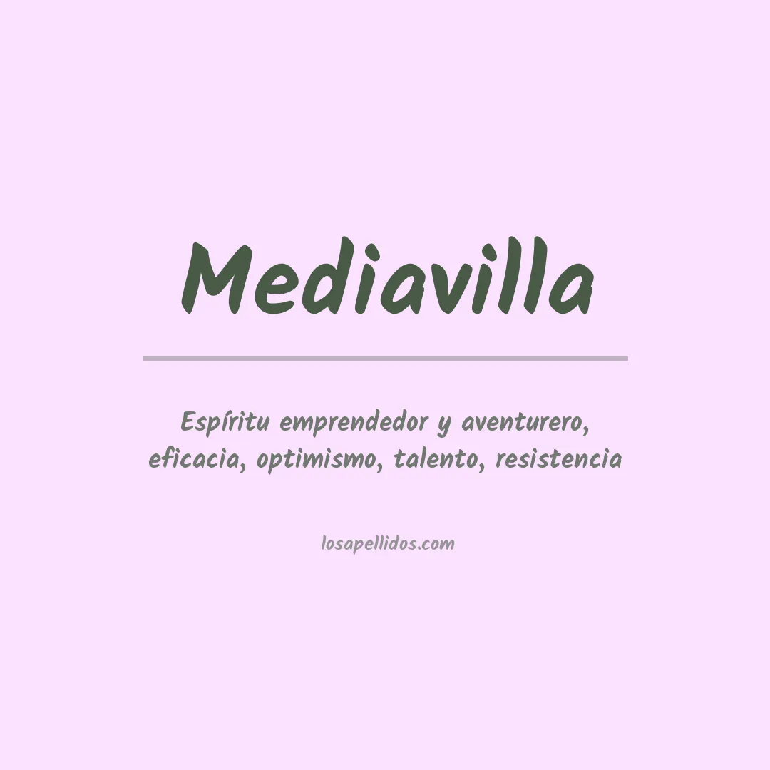 Apellido Mediavilla