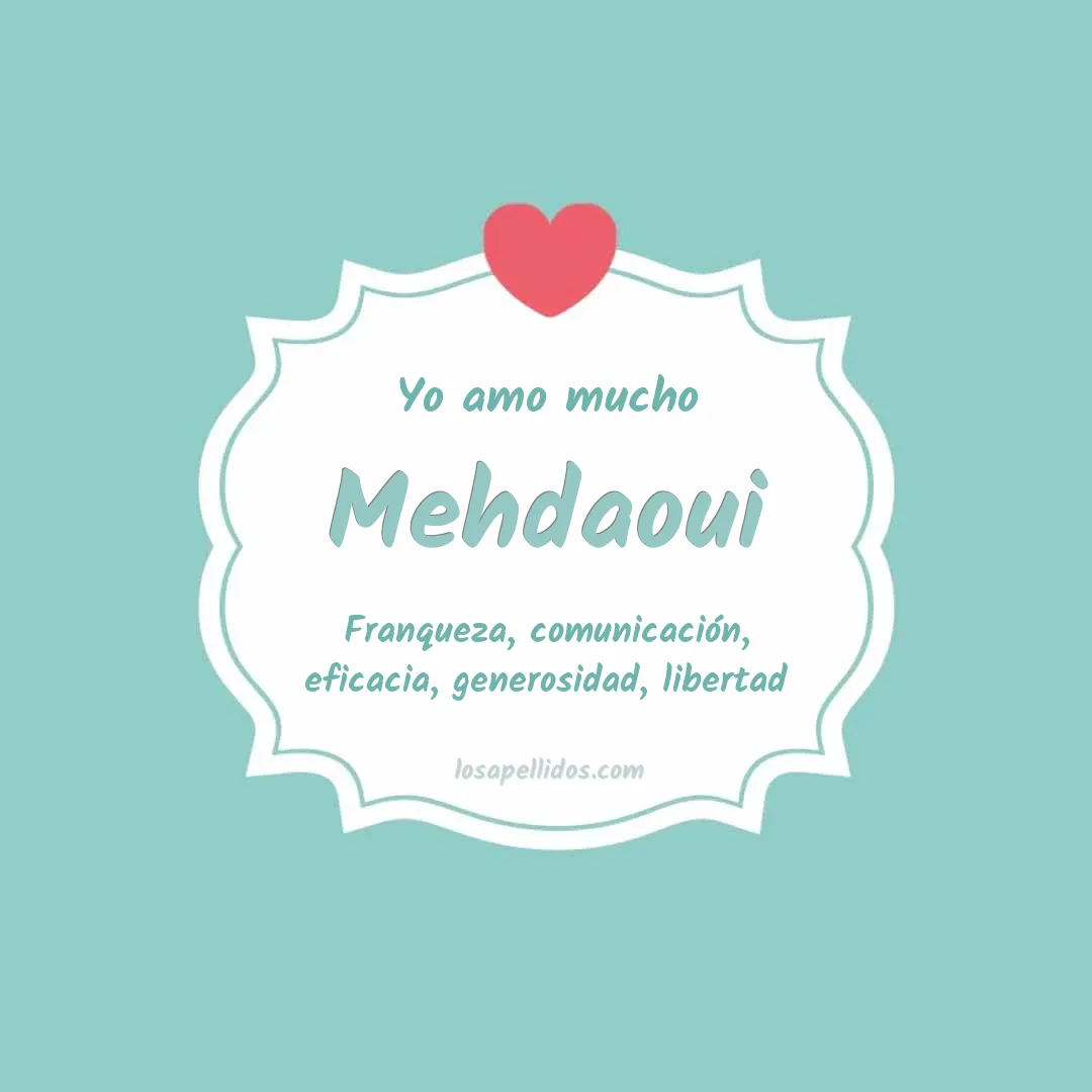 Yo amo mucho Mehdaoui