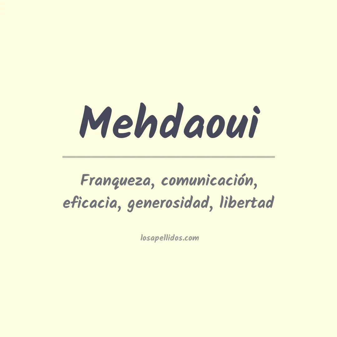 Apellido Mehdaoui