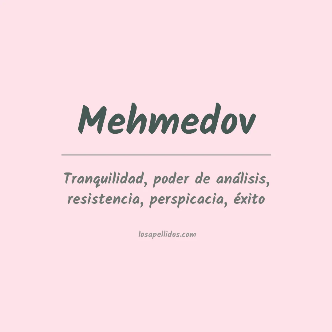 Apellido Mehmedov