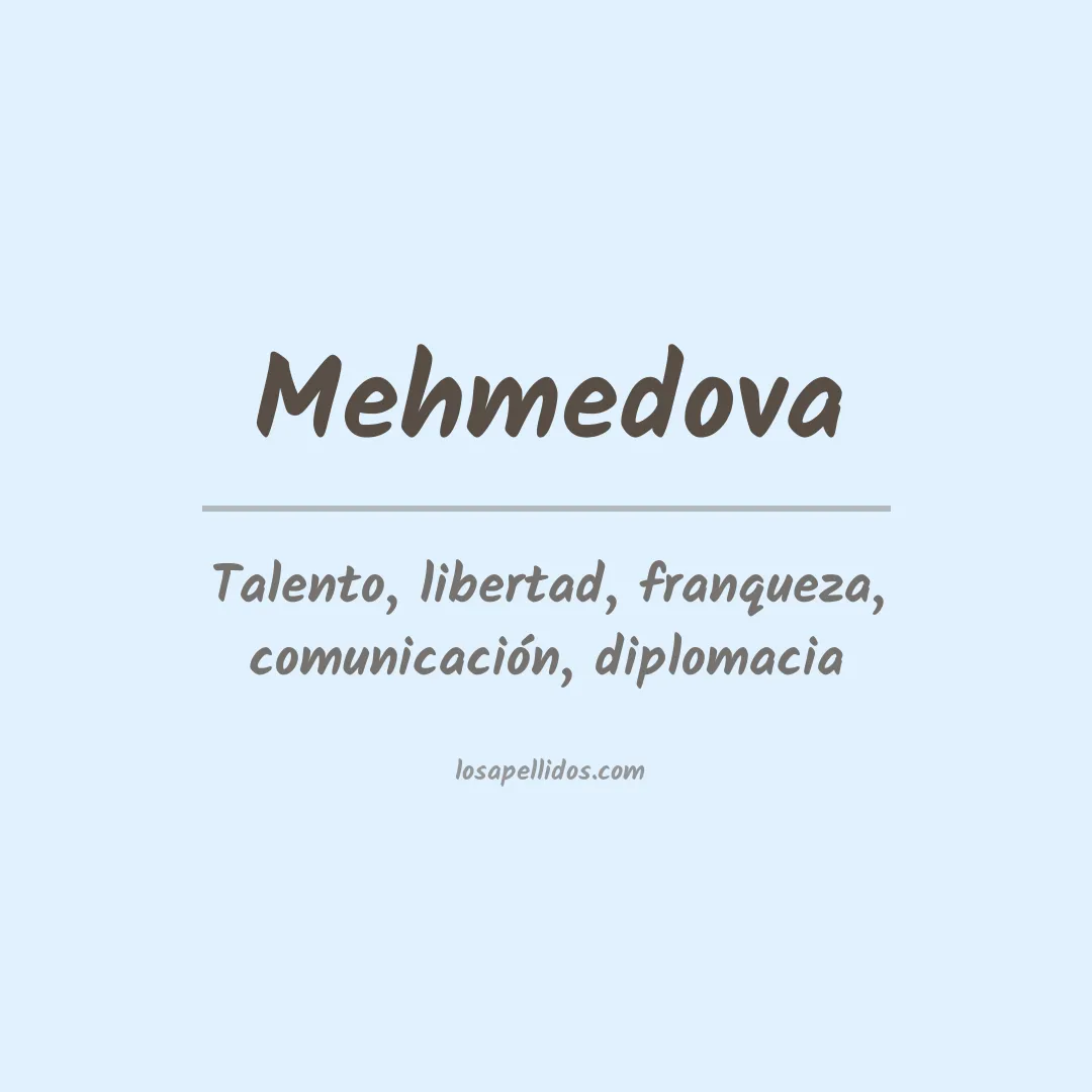 Apellido Mehmedova