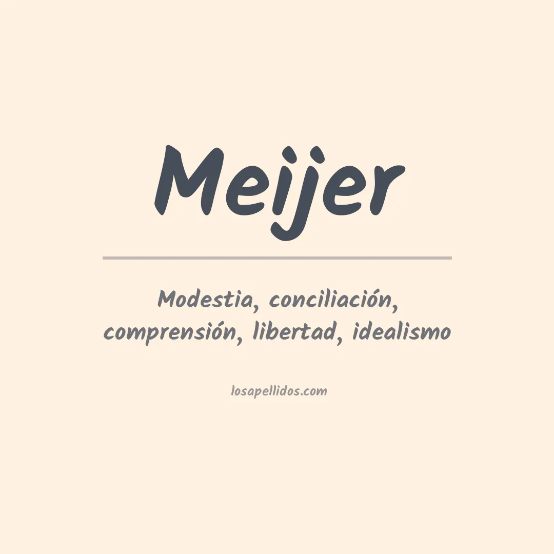 Apellido Meijer