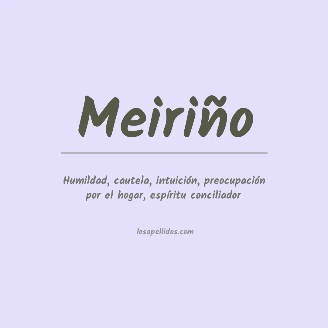 Apellido Meiriño