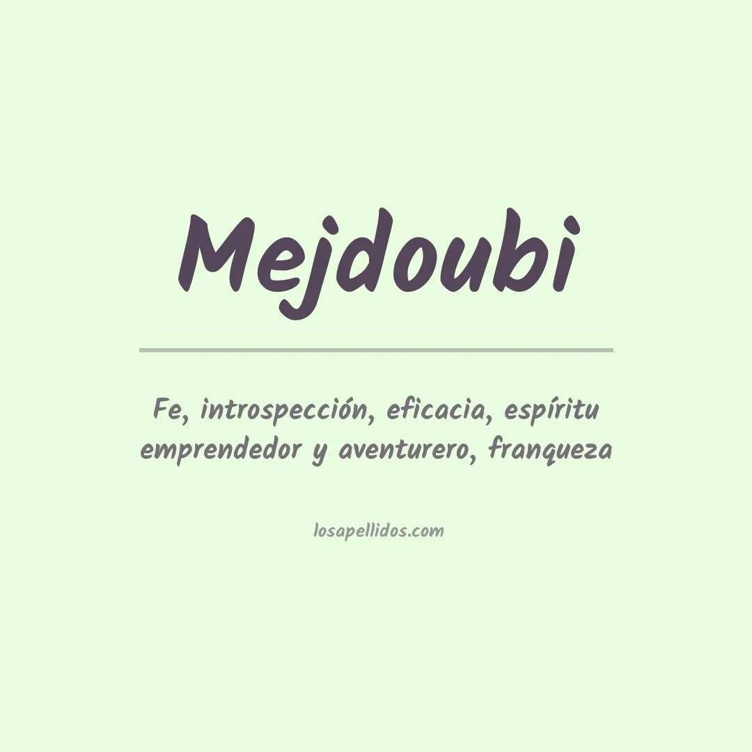 Apellido Mejdoubi