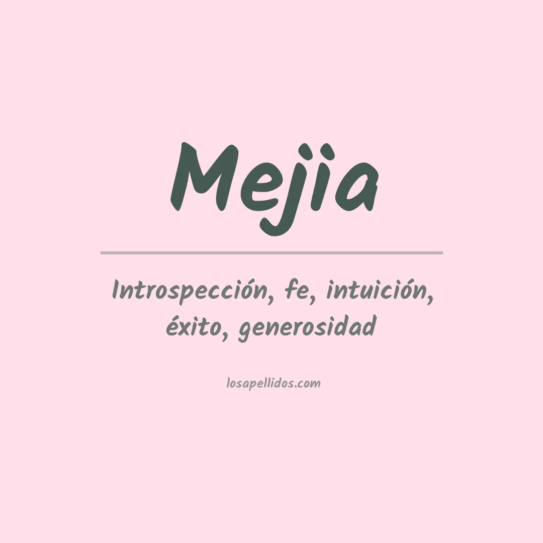 Apellido Mejía