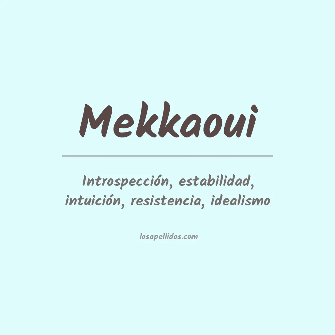 Apellido Mekkaoui