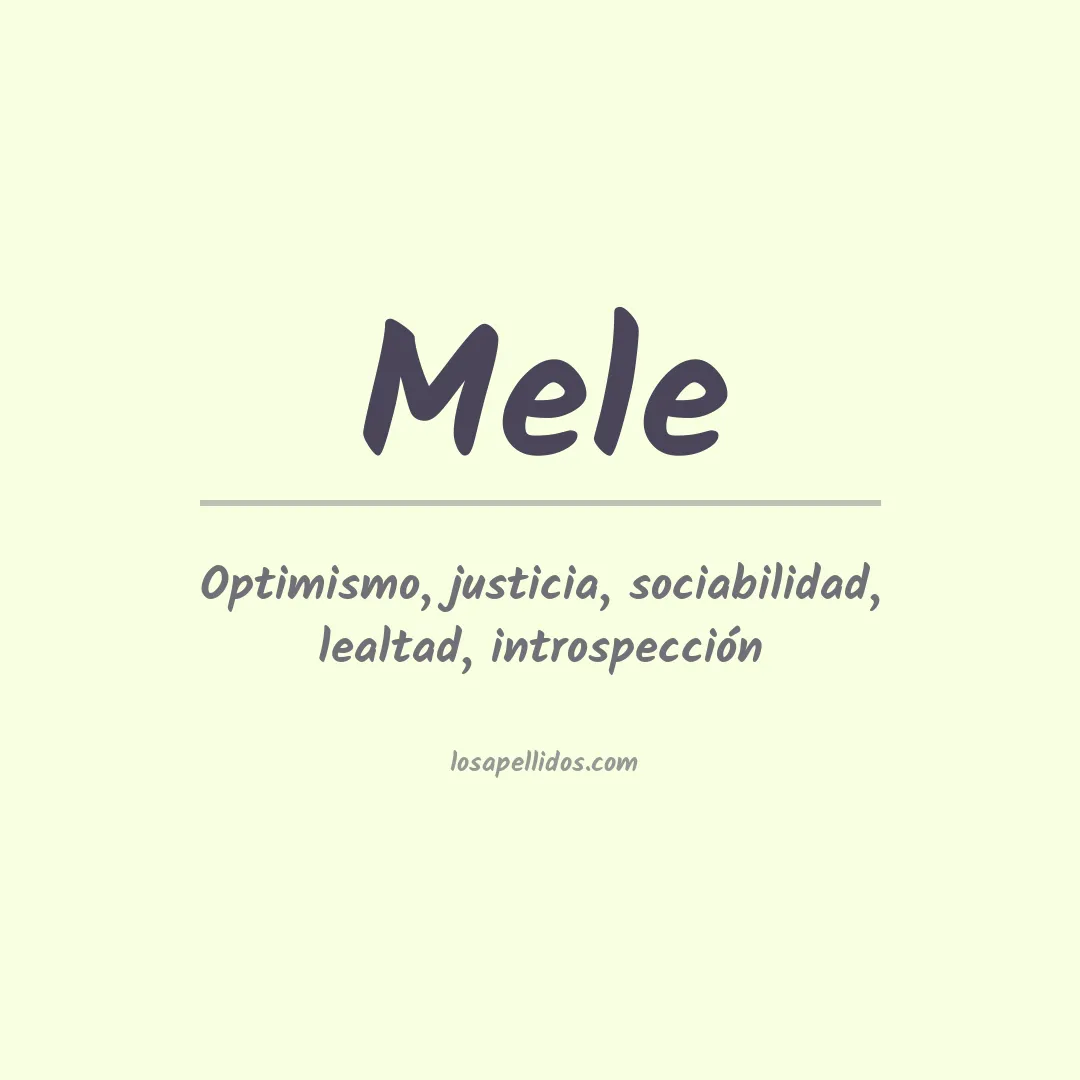 Apellido Mele