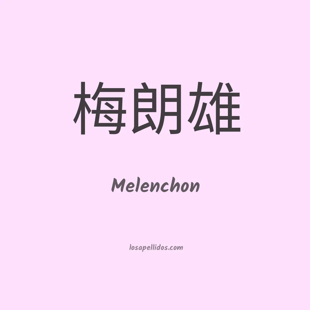 Melenchon en chino
