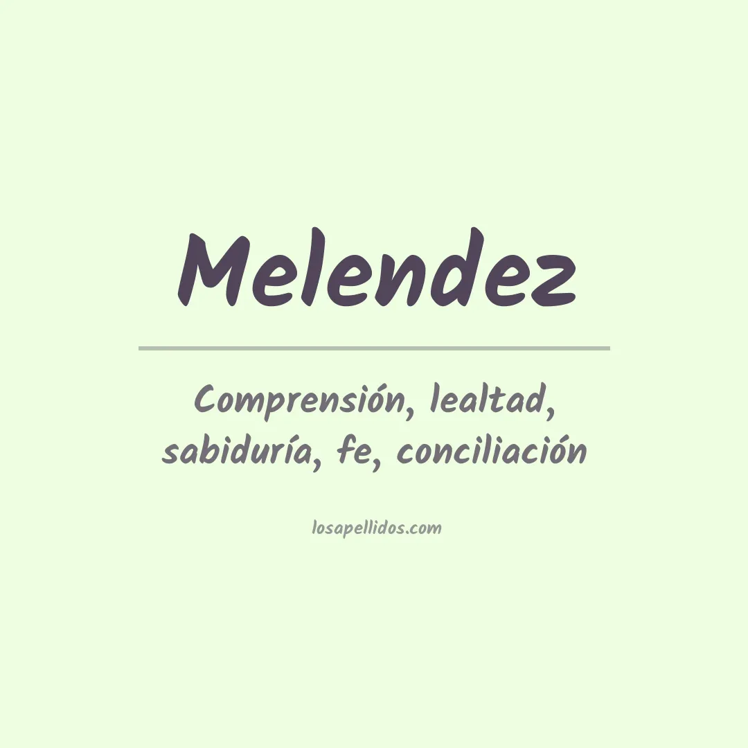 Apellido Meléndez