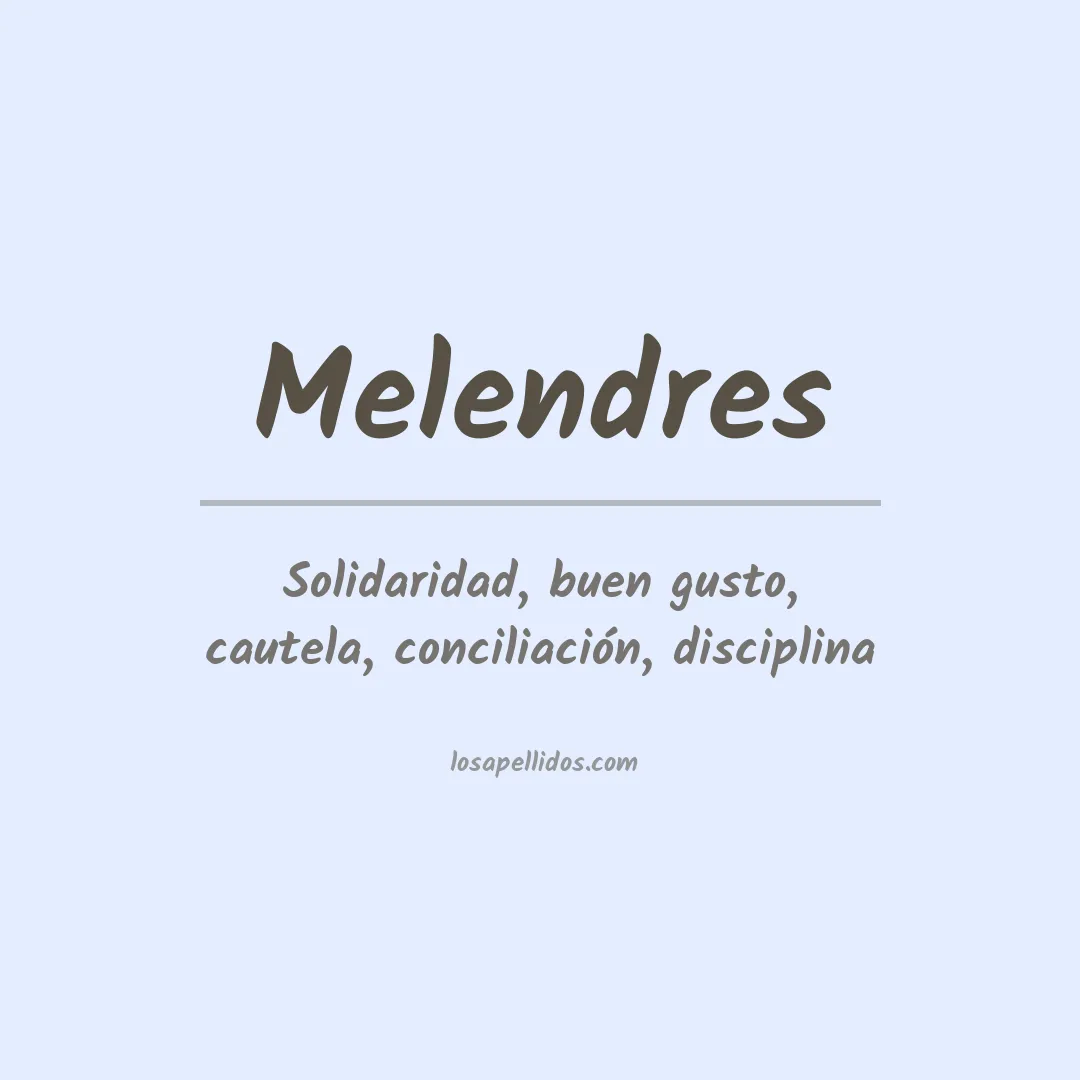 Apellido Melendres