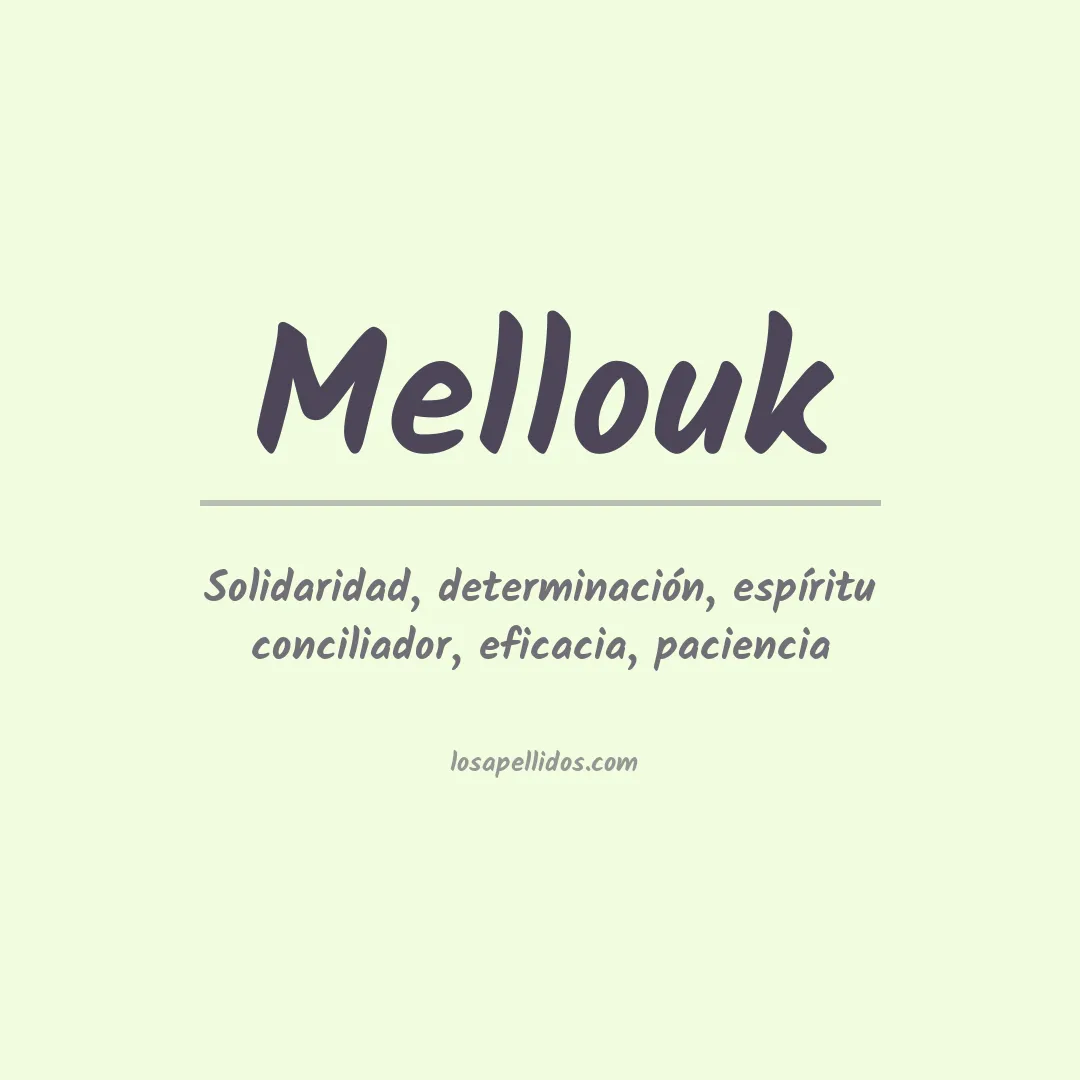 Apellido Mellouk
