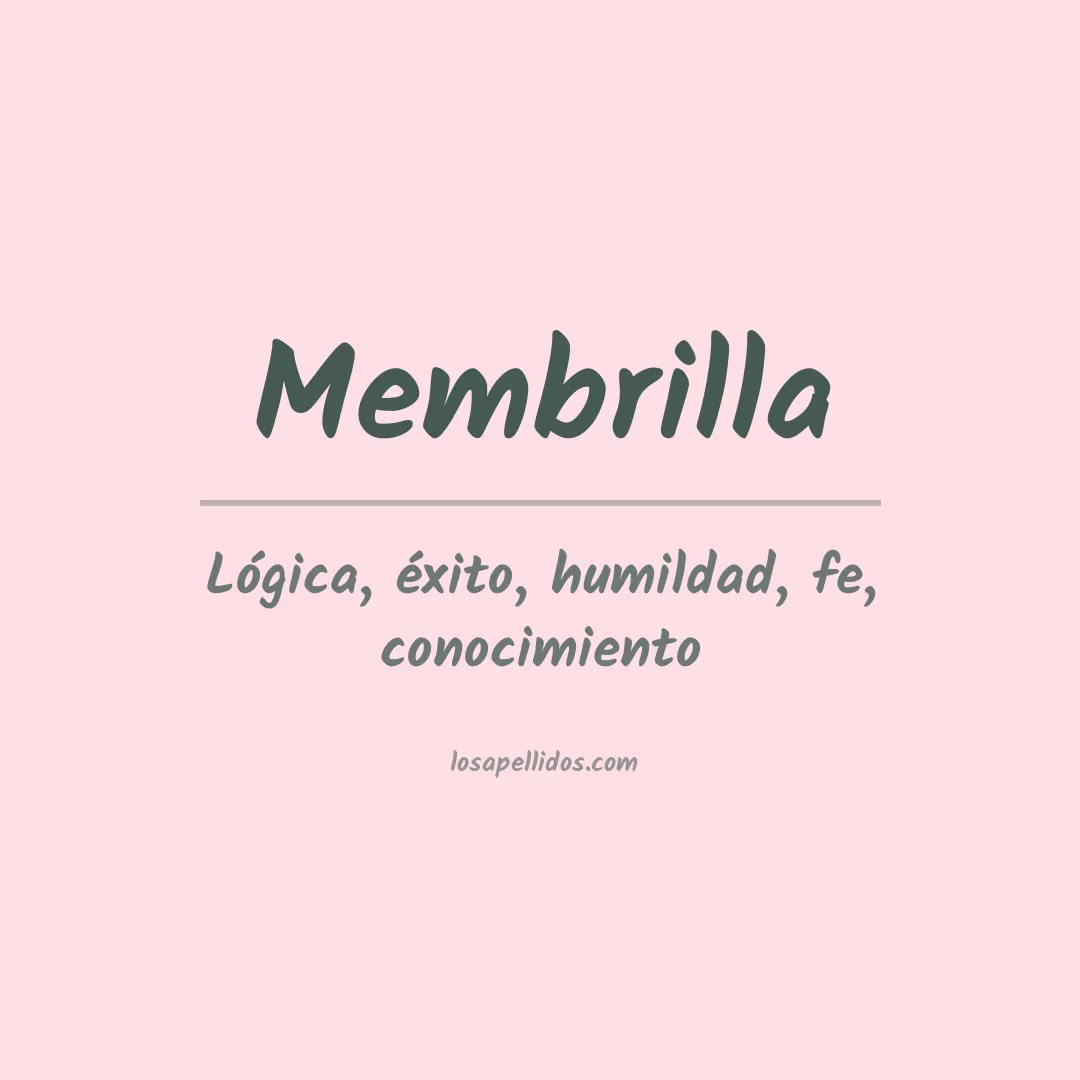 Apellido Membrilla