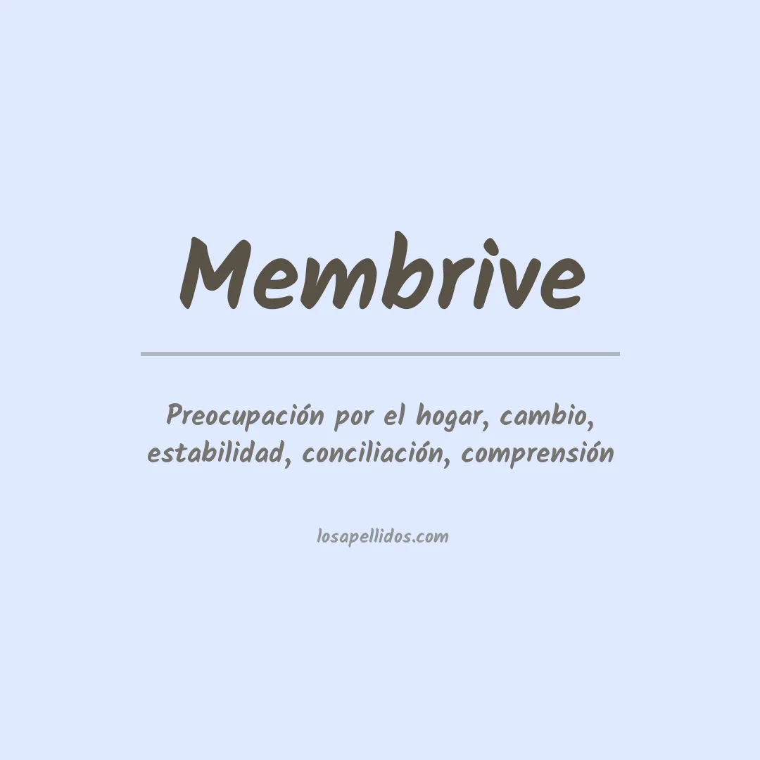 Apellido Membrive