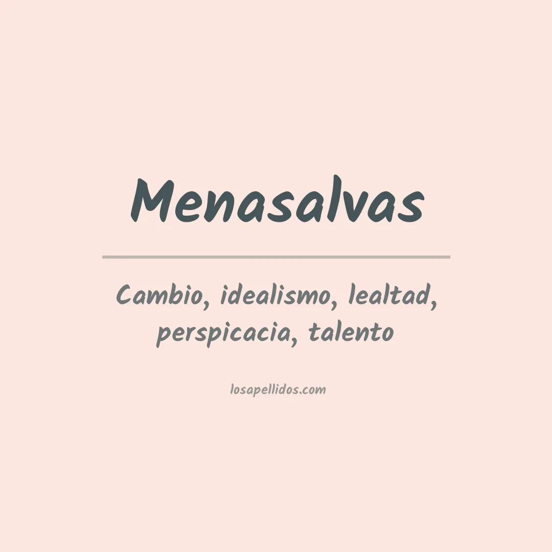 Significado del Apellido Menasalvas