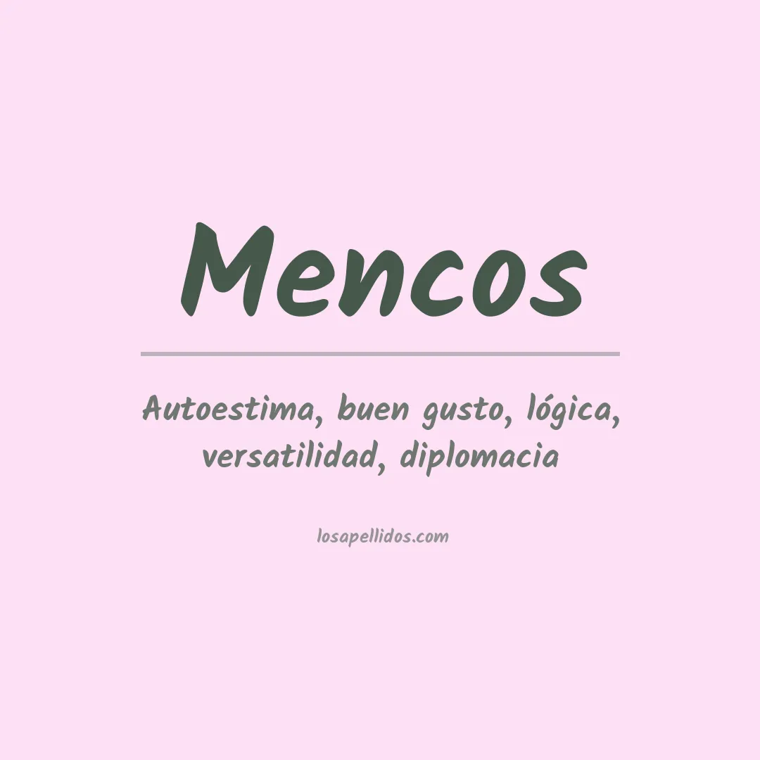Significado del Apellido Mencos