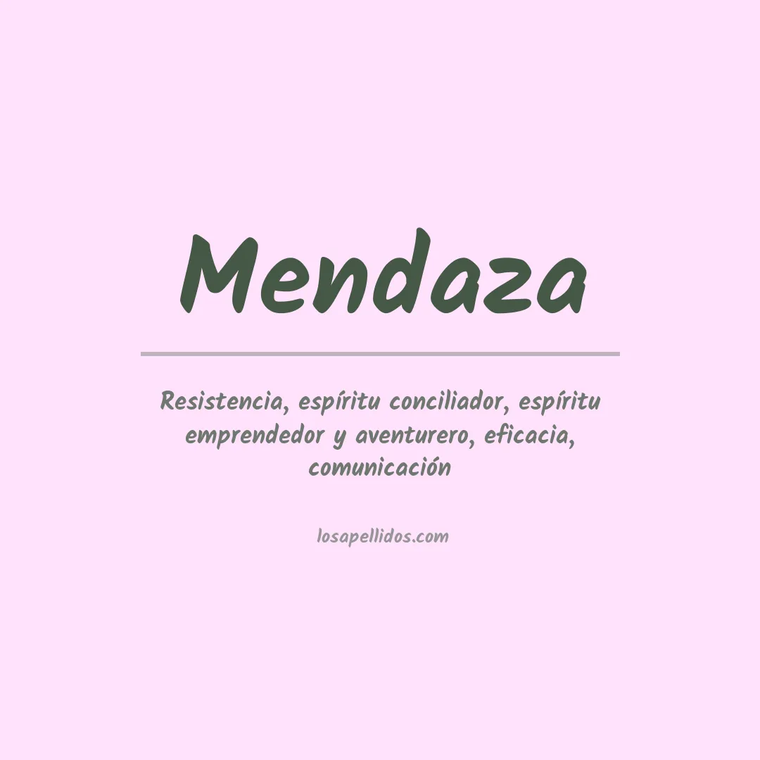 Significado del Apellido Mendaza