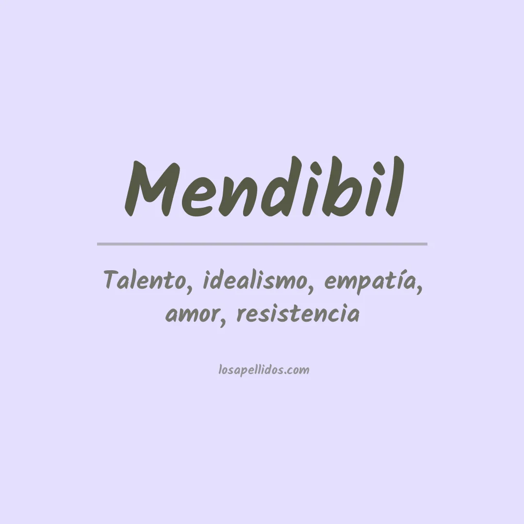Apellido Mendibil