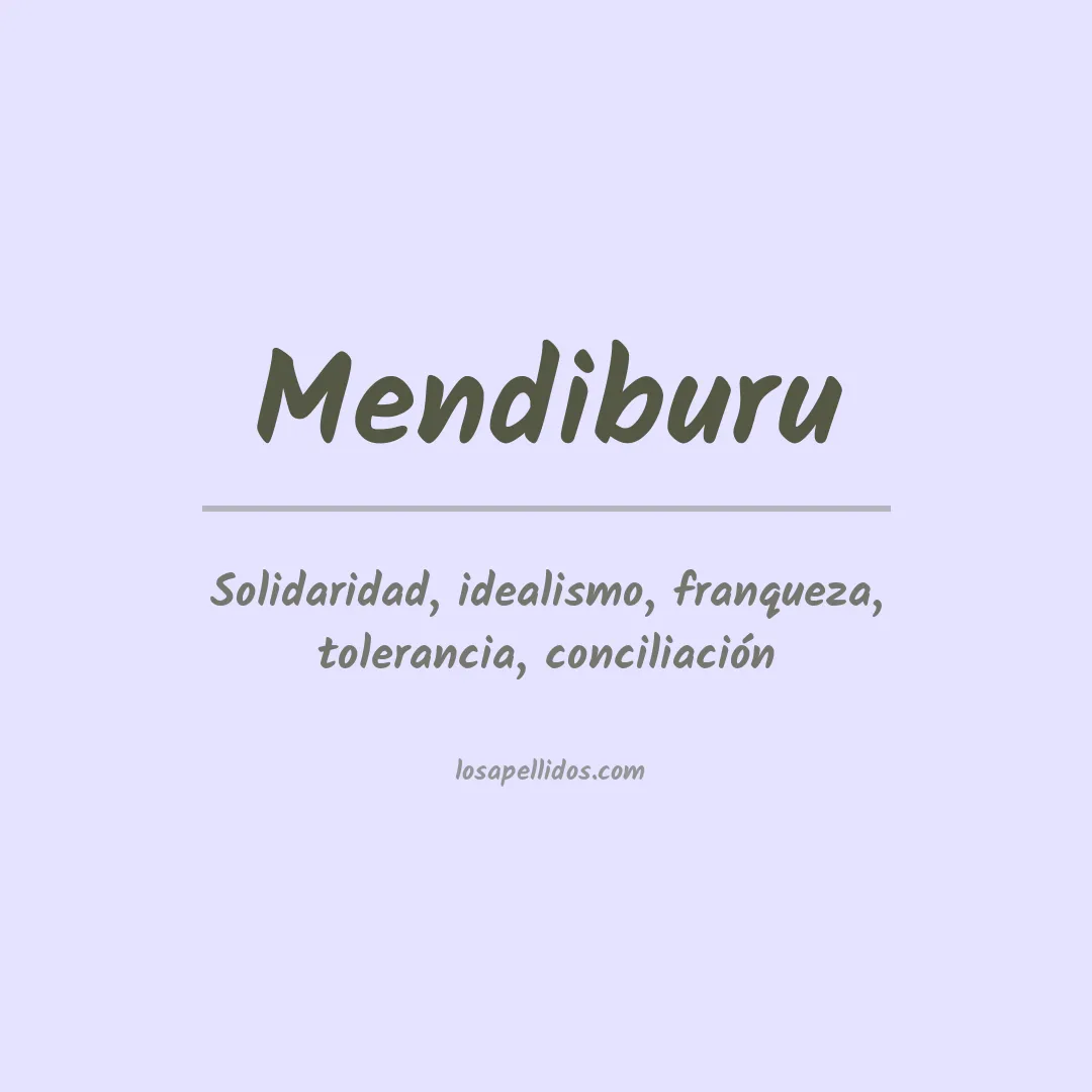 Apellido Mendiburu