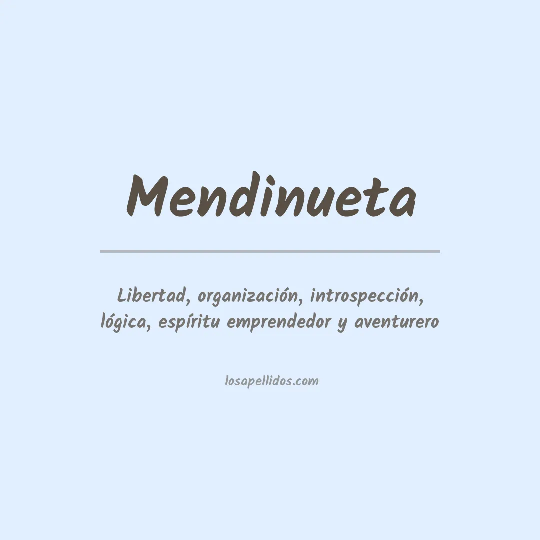 Significado del Apellido Mendinueta