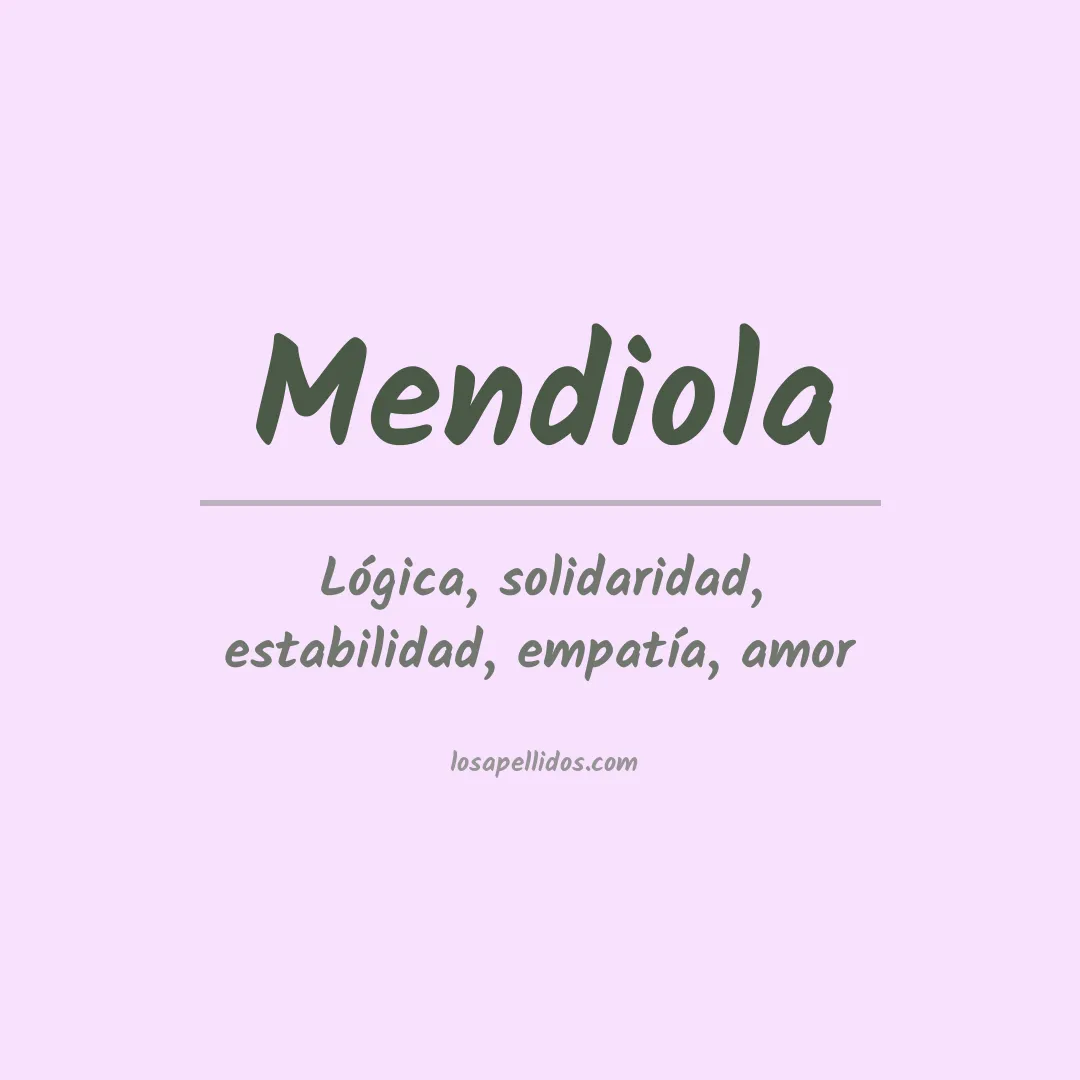 Apellido Mendiola