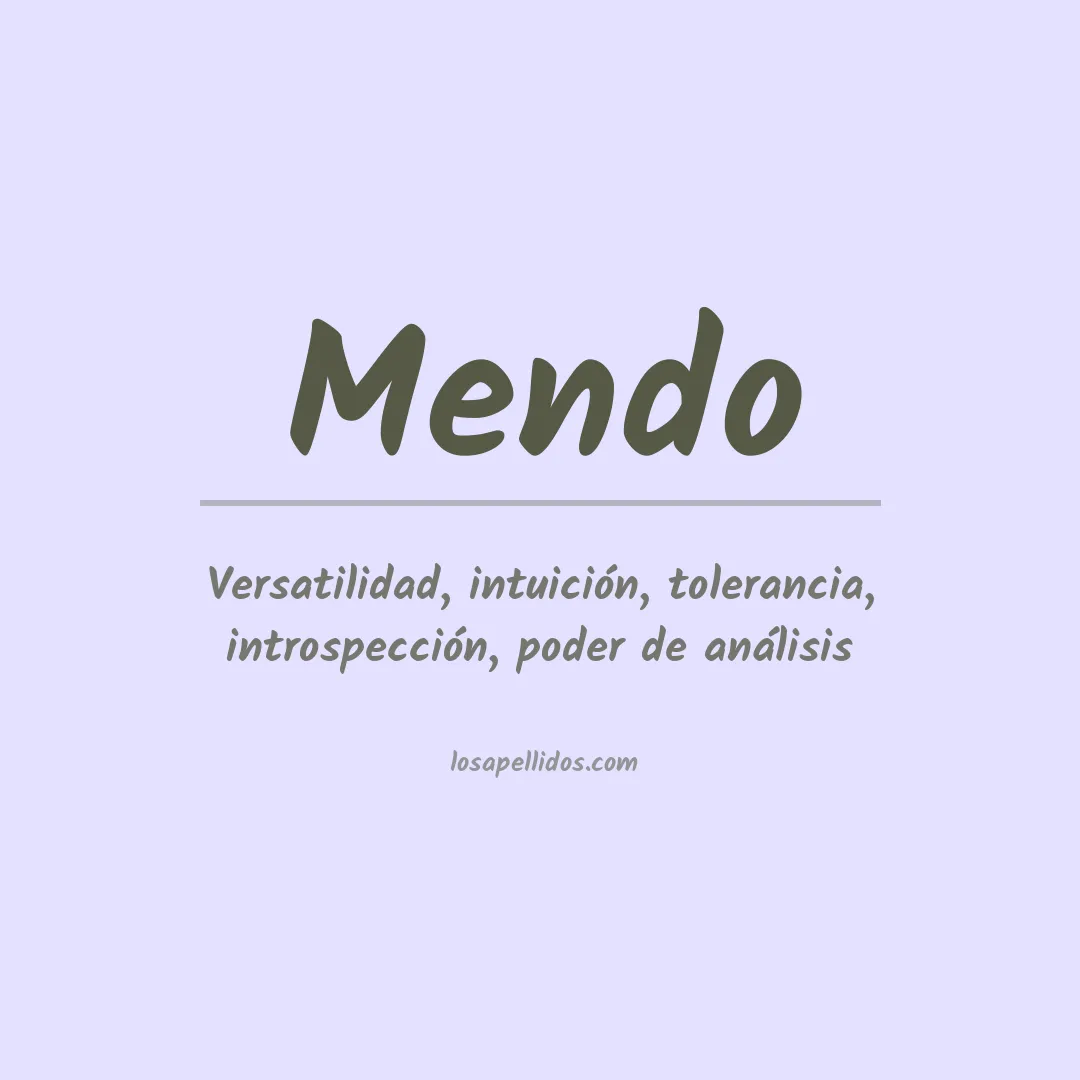 Apellido Mendo
