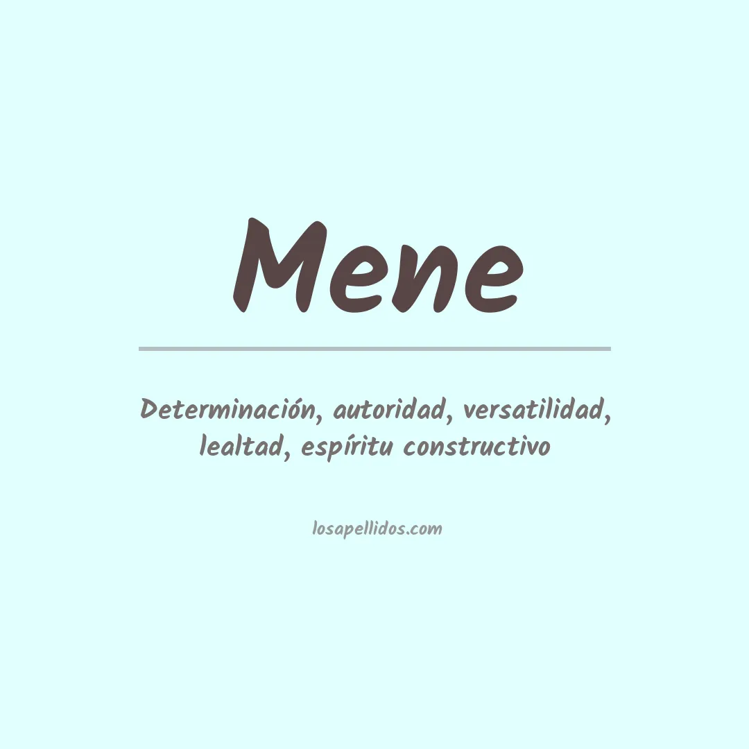 Apellido Mene