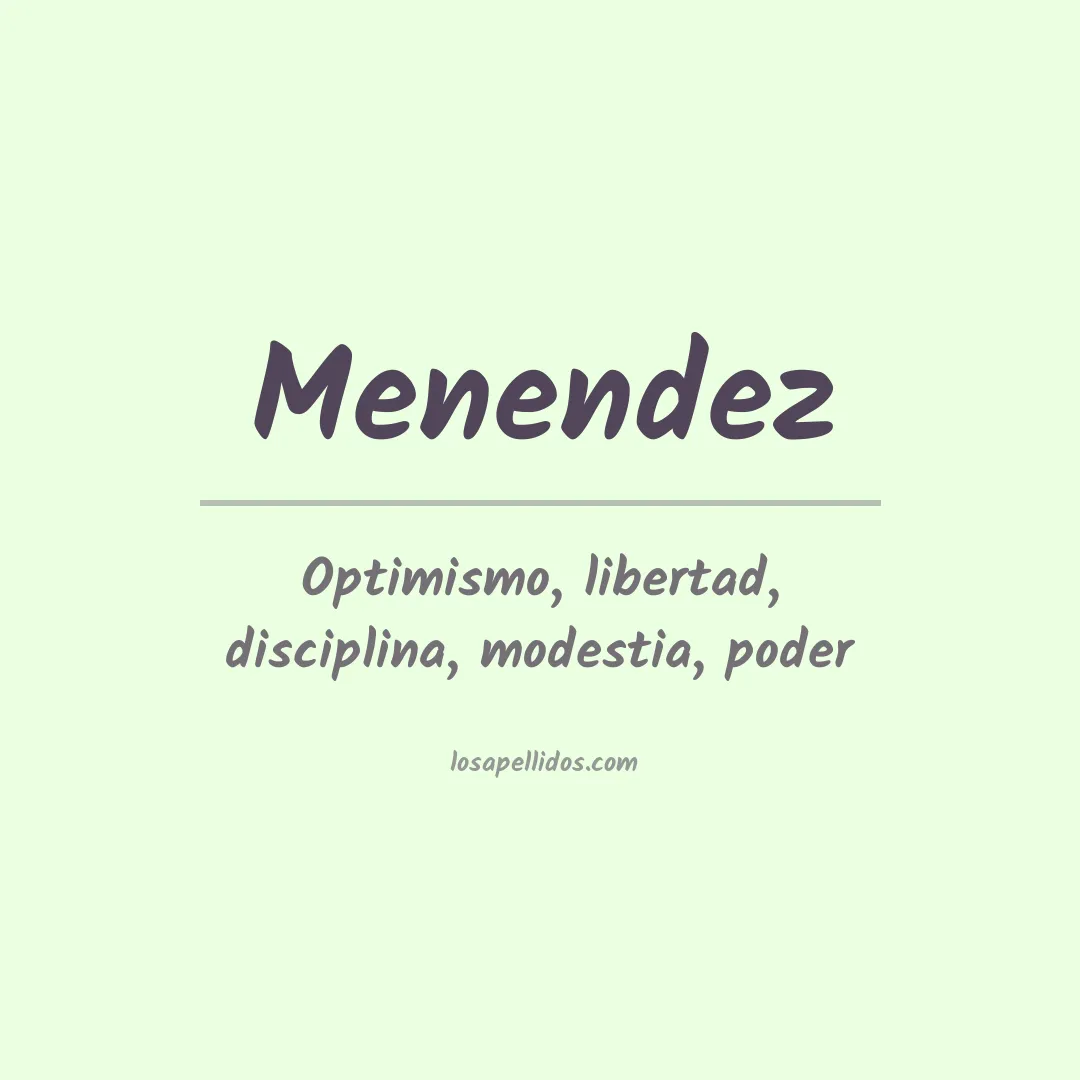 Apellido Menéndez