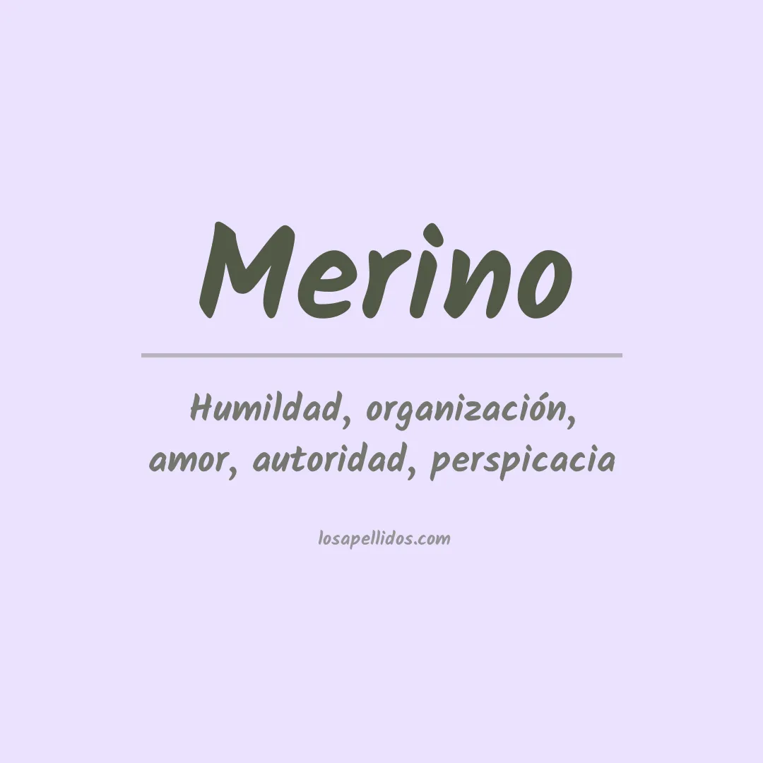 Apellido Merino