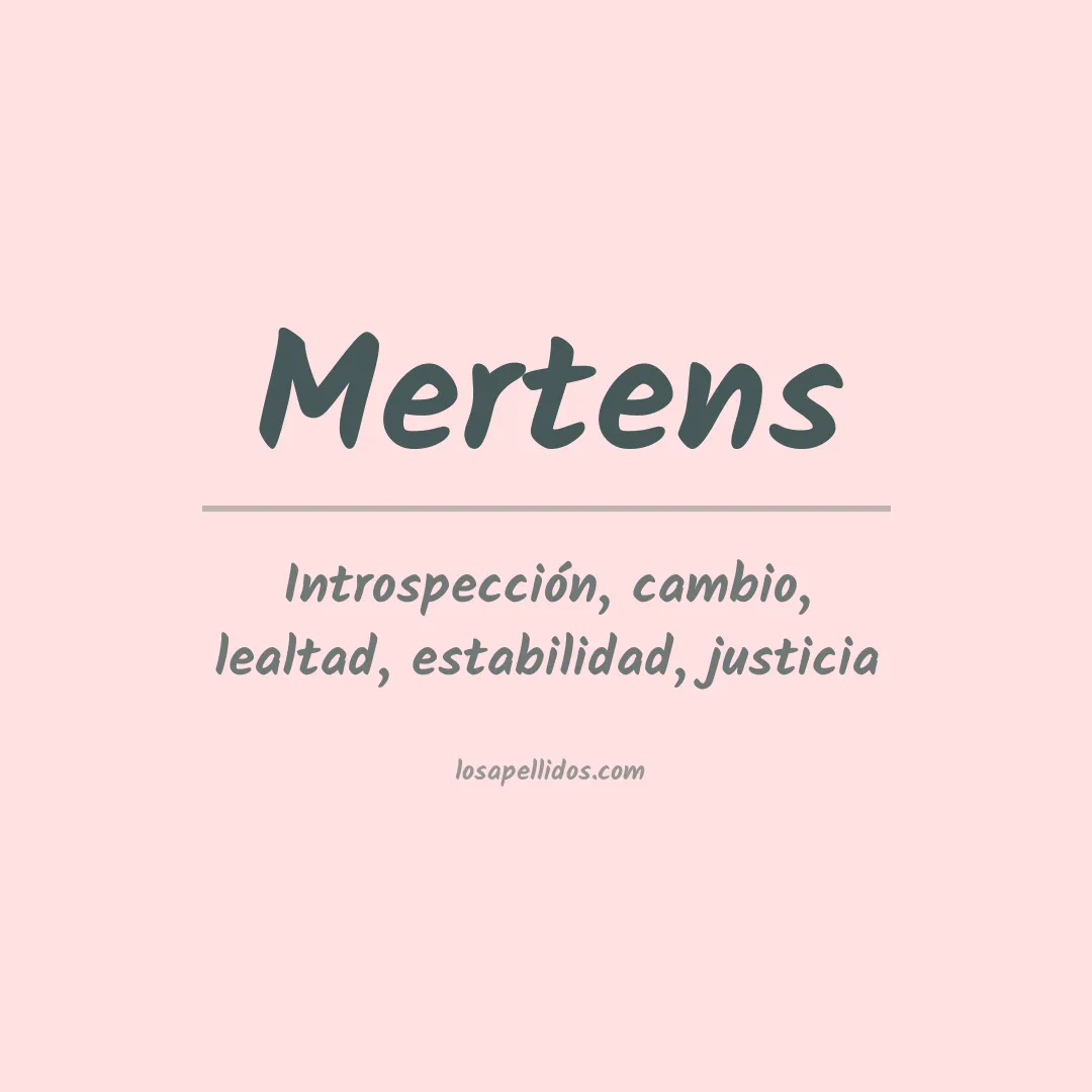Apellido Mertens
