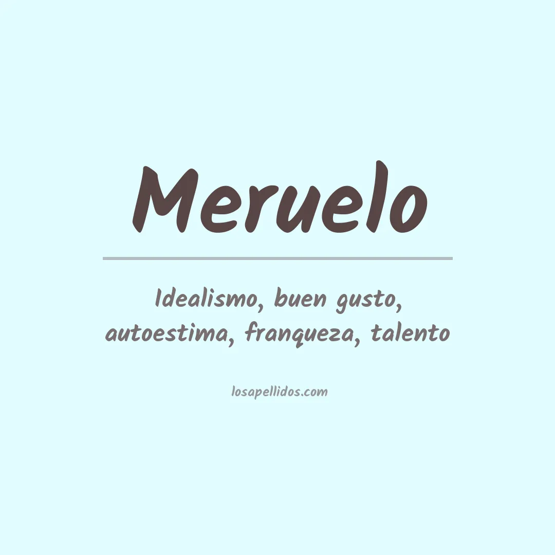 Significado del Apellido Meruelo