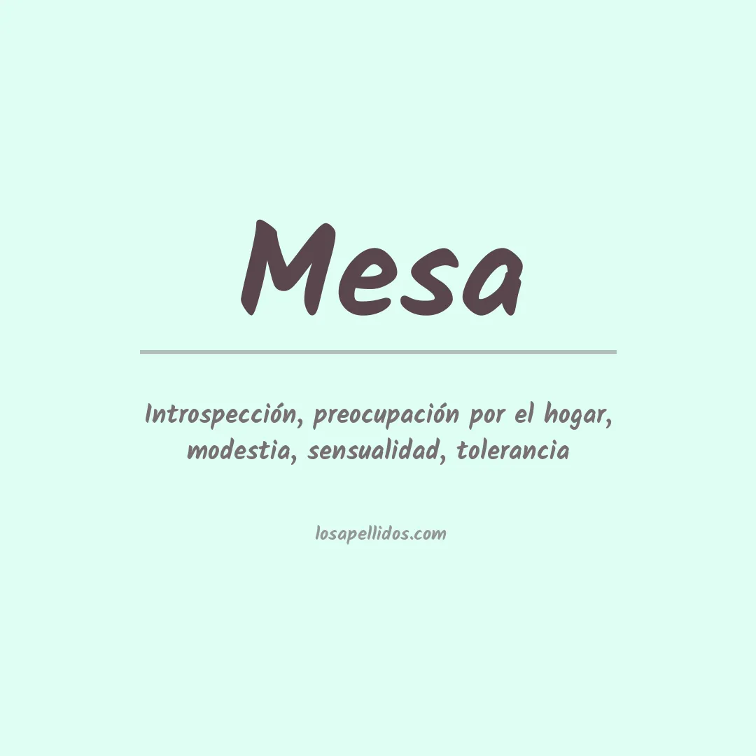 Apellido Mesa