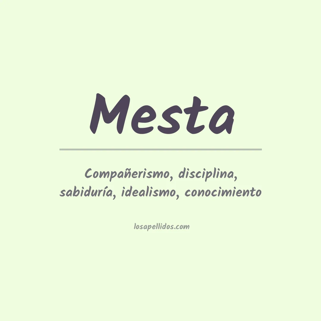 Apellido Mesta