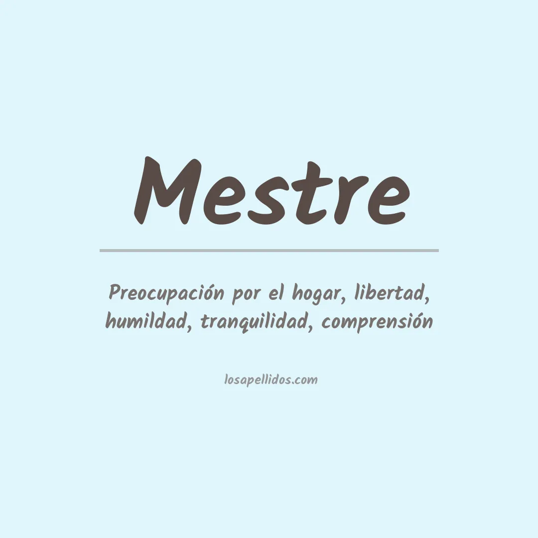 Apellido Mestre
