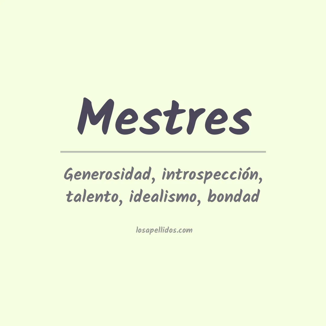 Apellido Mestres