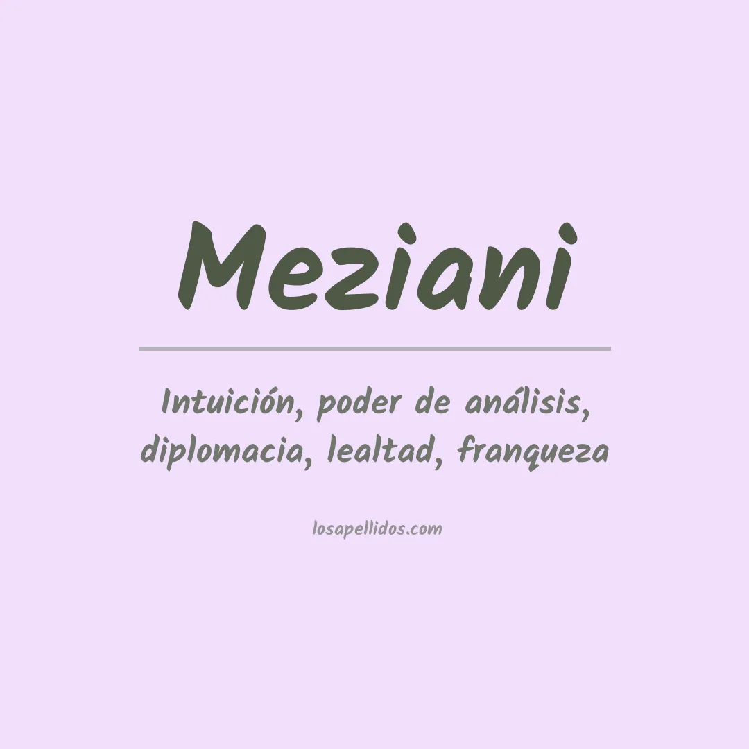 Apellido Meziani