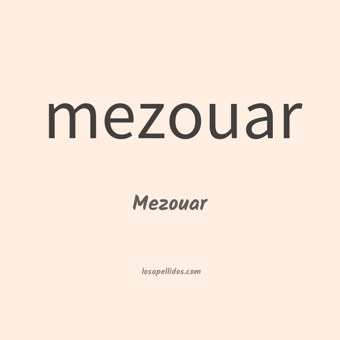 Mezouar en chino