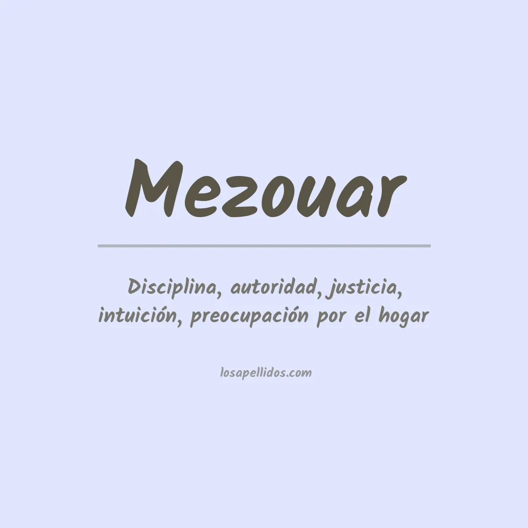 Apellido Mezouar