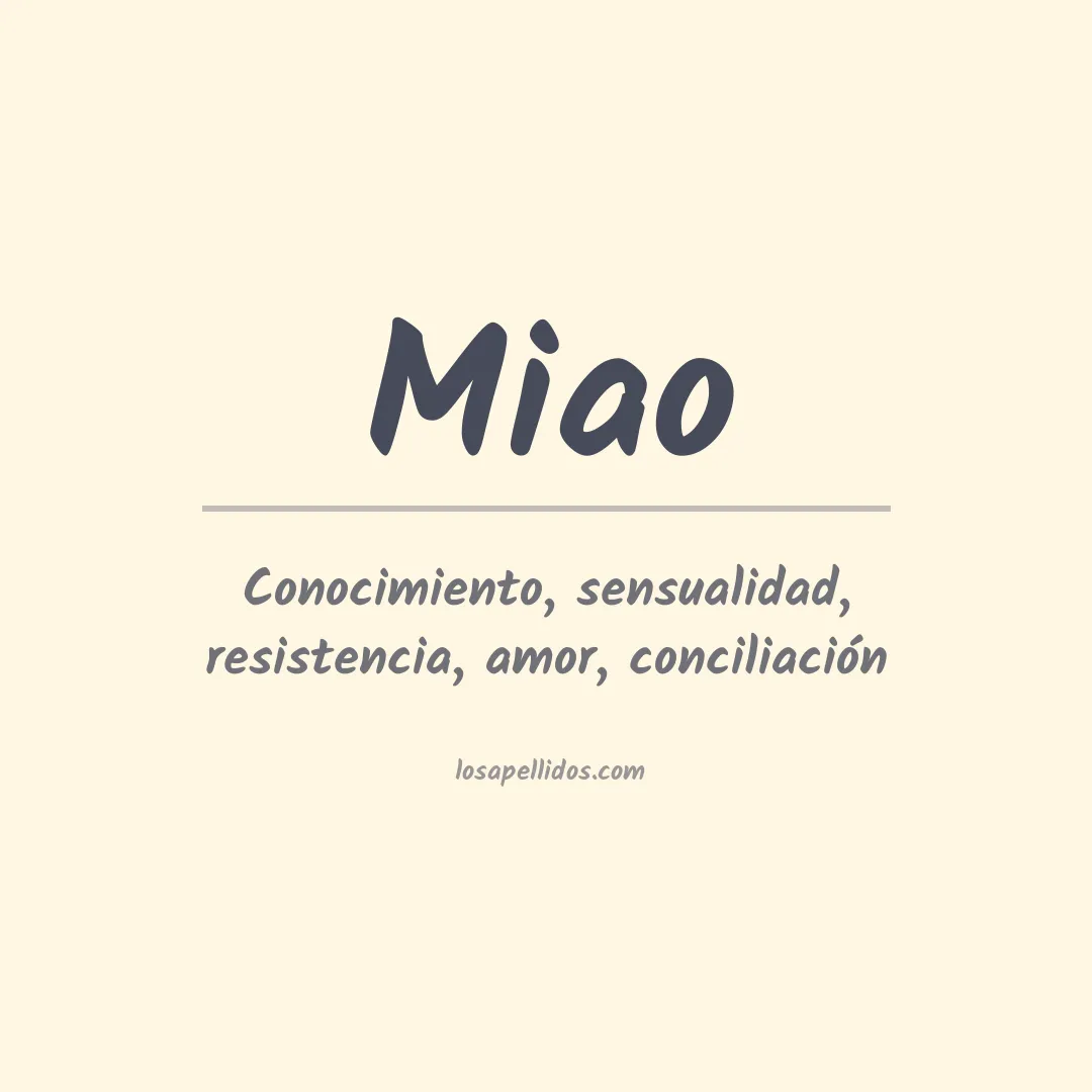 Apellido Miao