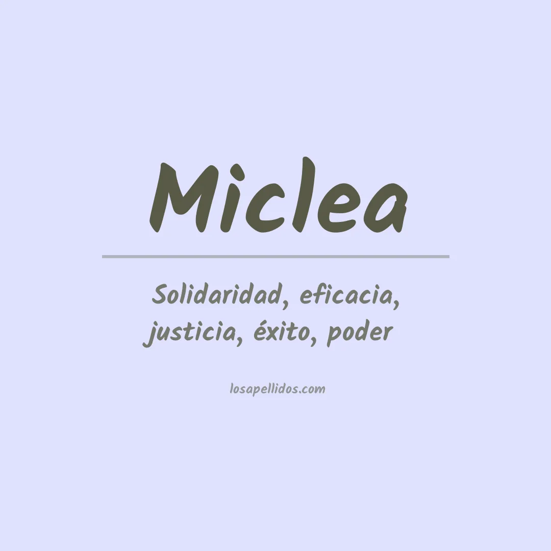 Apellido Miclea