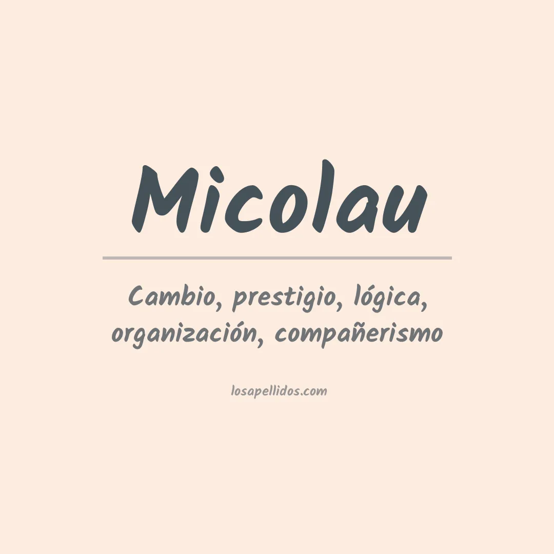 Apellido Micolau