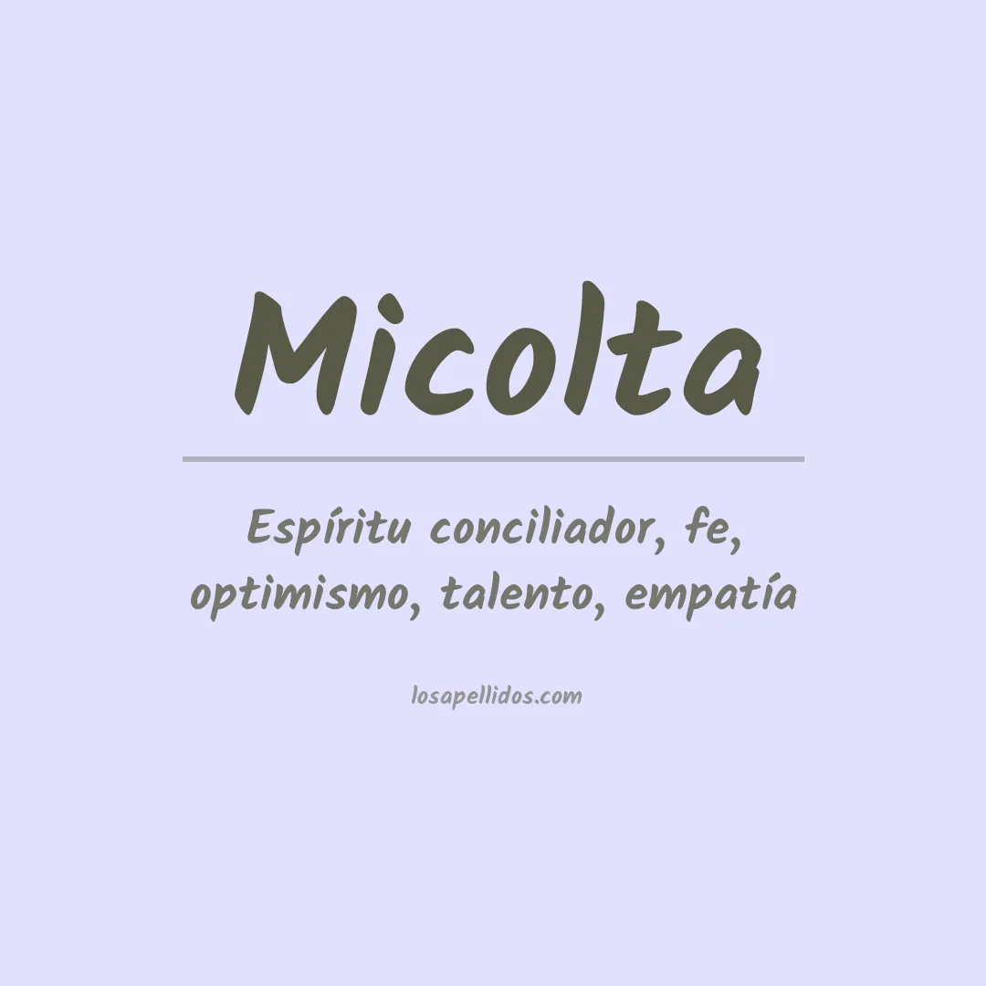 Apellido Micolta