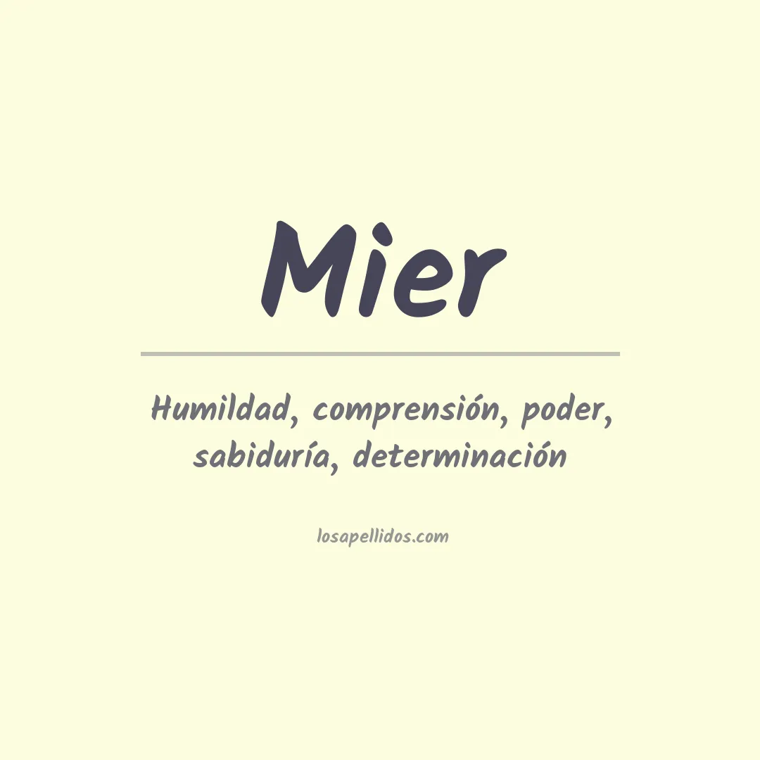 Apellido Mier